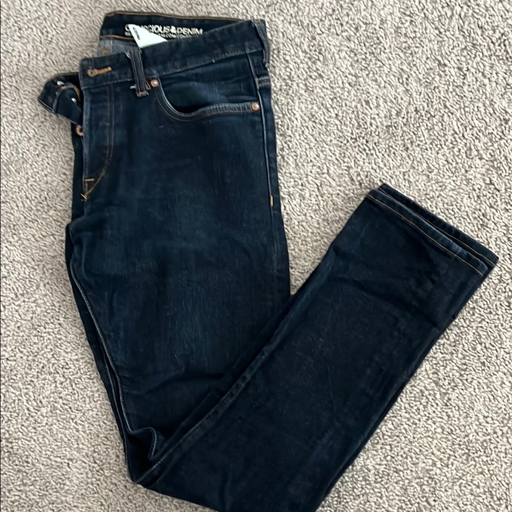 H&M Men's Slim Jeans - Dark Blue